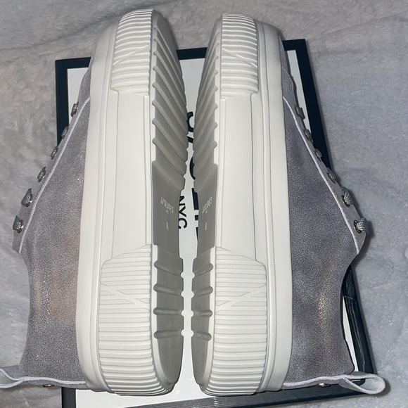 NWT J/SLIDES WEST Bronze Metallic Suede Sneaker - Picture 13 of 15